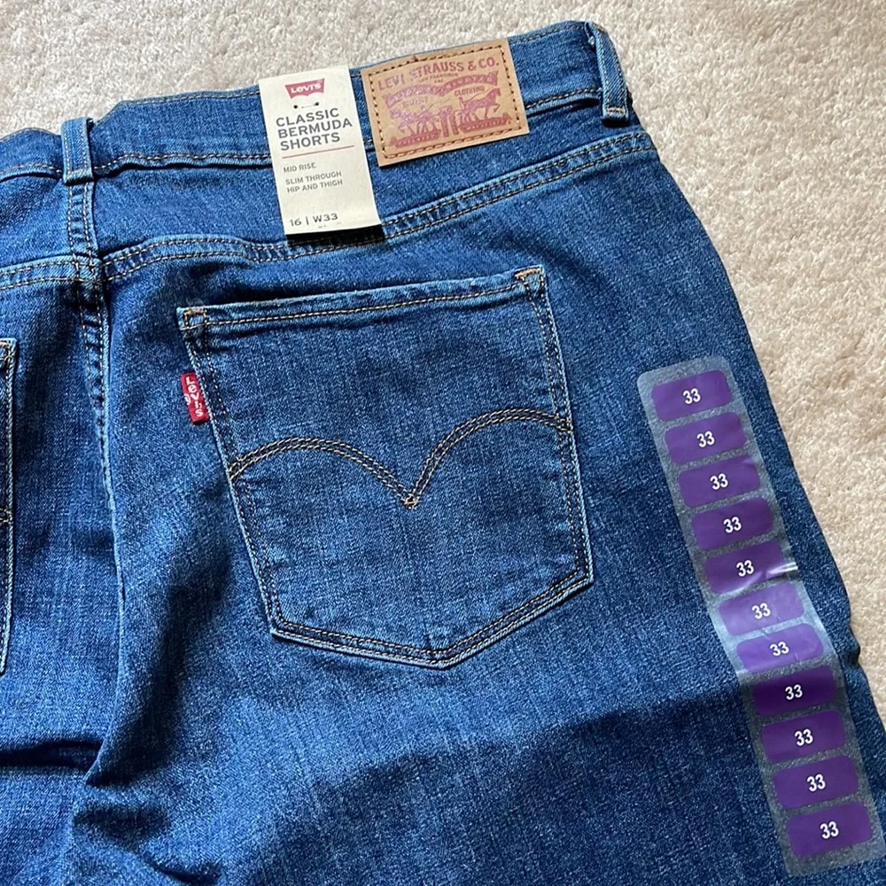Levi's Dark Blue Denim Bermuda Shorts